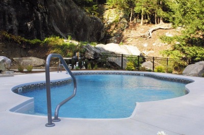 this is a photo of a custom pool installed by julianos